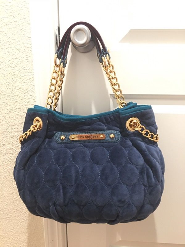 Juicy Couture Navy Blue Velvet purse