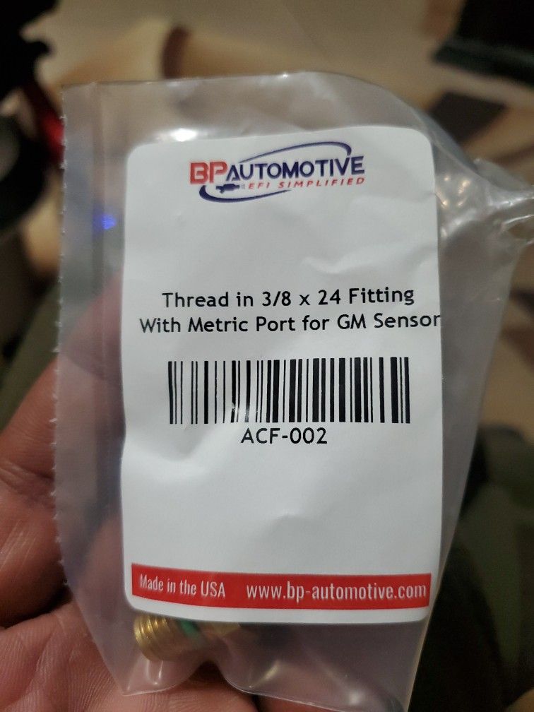 Thread in 3/8x24 Fitting W/metric Port GM