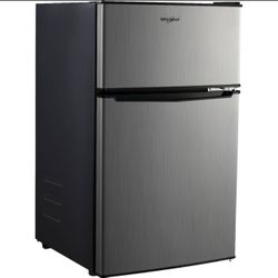 Mini Fridge (+ Freezer), Whirlpool, Grey