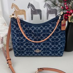 COACH Laurel Shoulder Bag In Signature Denim CY702