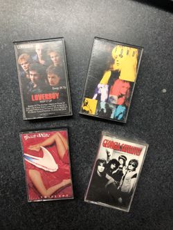 Loverboy, Great White, Lita Ford, and Georgia Satellites Cassettes