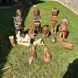 Ancient Old Aztek /etc Collection Statues 