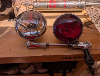 Vintage GE Spotlight & Red Tail Light Assembly – Classic Car / Truck