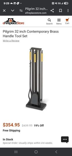 PILGRIM FIRE PLACE TOOLSET       MSRP:  $354.95