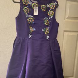 Purple Sleeveless Dress Made By  Oscar De Le Renta