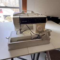 So-fro sewing machine with carrying case