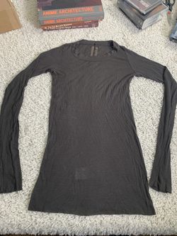 Rick Owens Shirt Size Small Brown Long Sleeve Top Silk