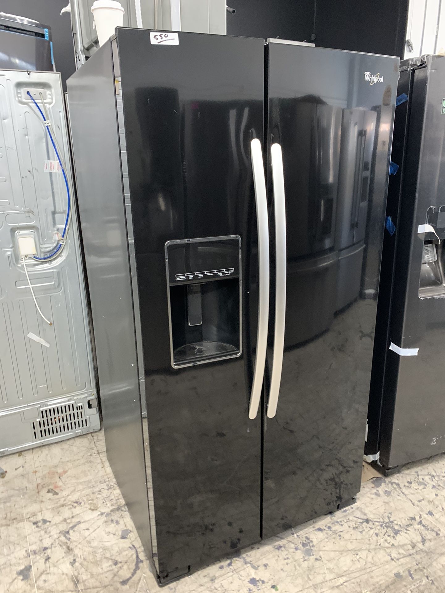 Whirlpool side by side in dark stainless