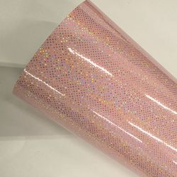 Glosa Pink Polka Dot Laser Holographic Vinyl Car Wrap