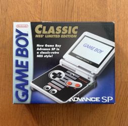 Nintendo Game Boy Advance SP Classic NES Limited Edition Factory Sealed CIB
