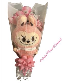 25cm Pink Labubu Flower Bouquet 