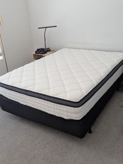 Queen Sized Mattress, Box spring, Bed Frame