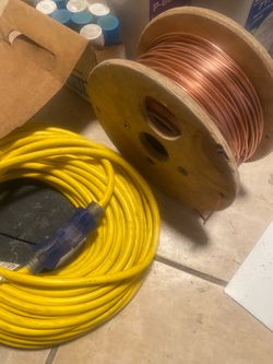 Extension cord diamond blades , and a whole roll of bond wire 8gage
