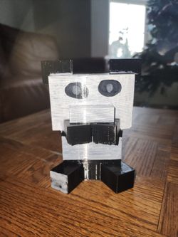 "Hand-Painted 3D Printed Minecraft Panda & Fox Set - Cute Gamer Christmas Gifts 🎄🐼🦊"