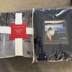 Cozy Plush Throw and Microfleece Blanket