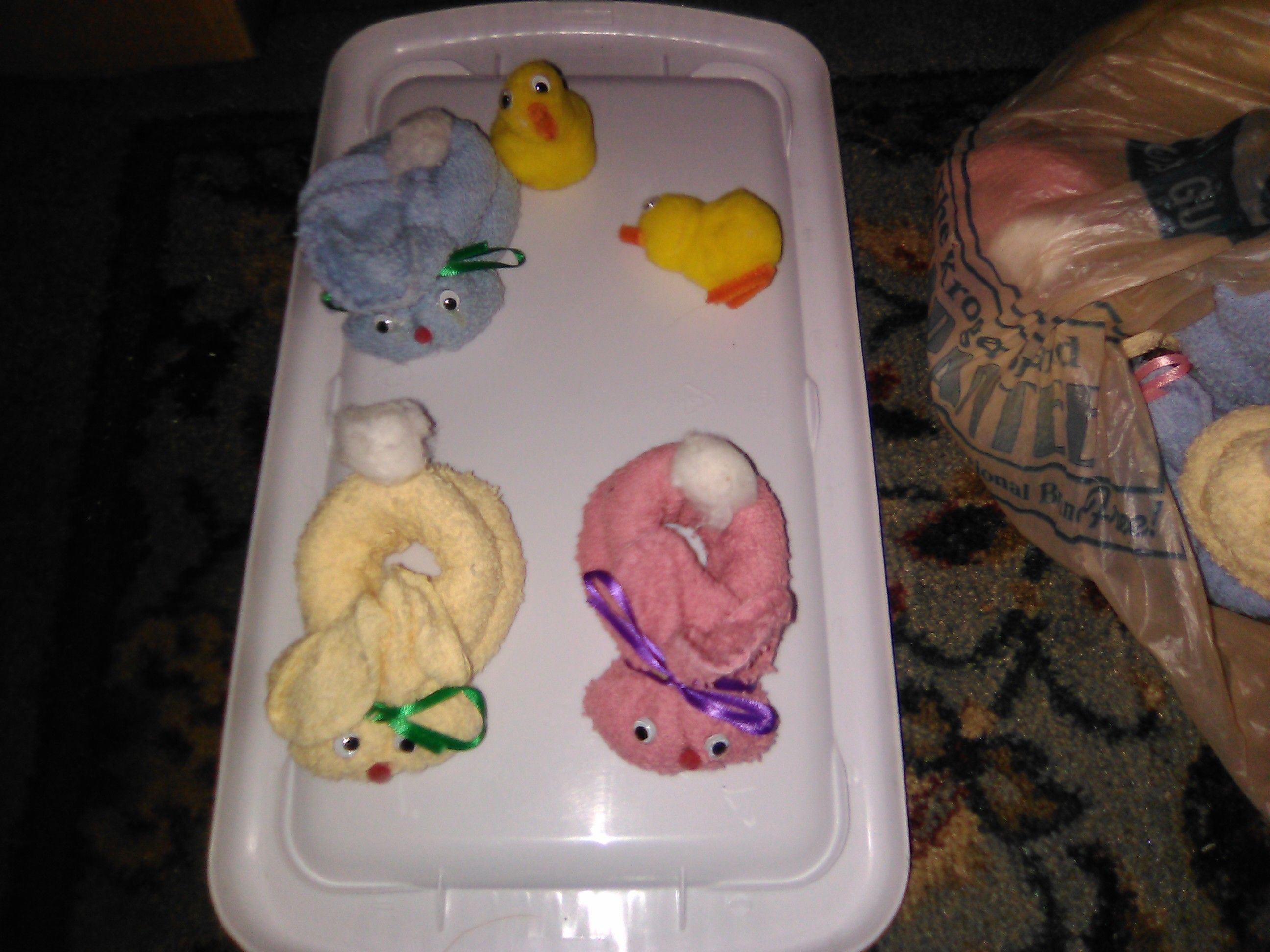 Easter Bunny wash clothes