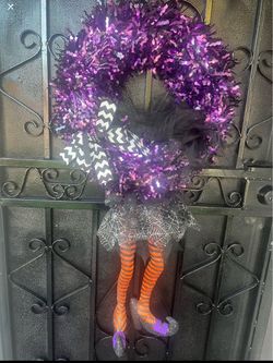 Halloween Witch Wreath with Legs