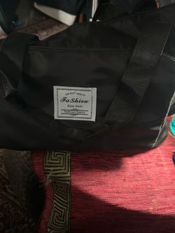 Black Fashion Travel Duffel Bag