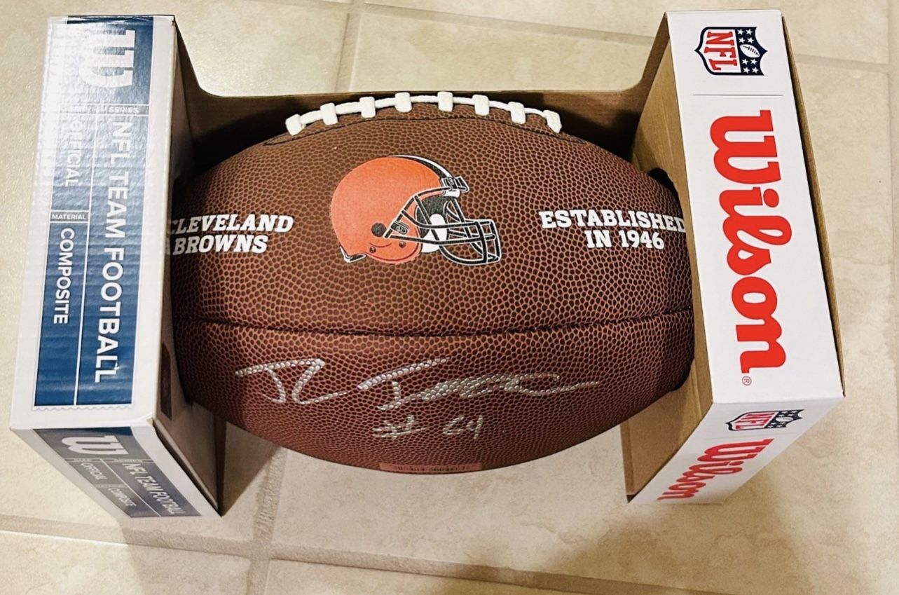 NFL Wilson Cleveland Browns Green Bay Packers JC Tretter Autographed Football
