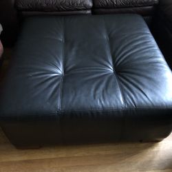 Large Black Ottoman 38 X 38” By  18” Tall 