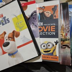 Collection of DVDs and Blu-rays