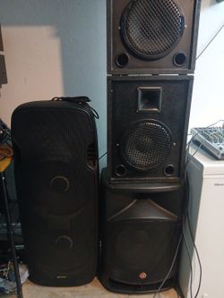 bafle doble gemini no amplificado dos bocina de 10 pulgadas y una de 15