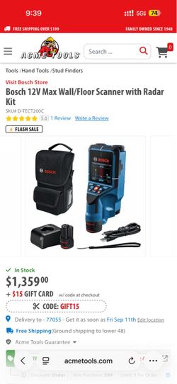 Bosch 12V Max Wall/Floor Scanner