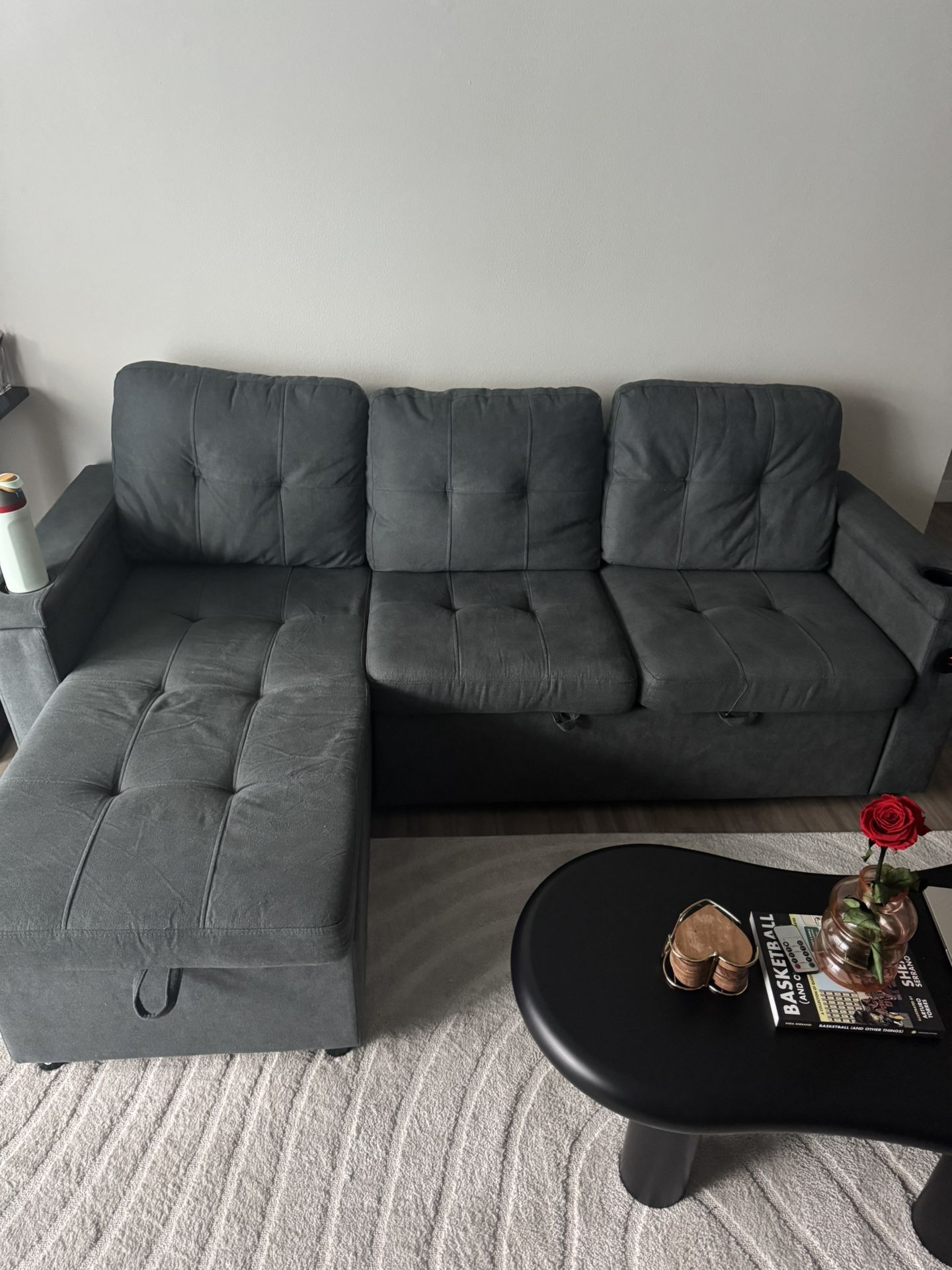 Pull out Sleeper Sofa Bed with USB Charging ports
