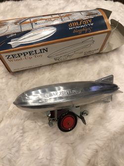 Collectible Vintage Schylling Aluminum Airship Graf Zepplin Wind-Up Tin Collector Toy