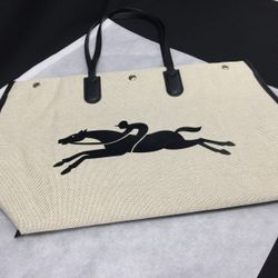 Longchamp Large Canvas Tote Shoulder Bag Travel Bags
