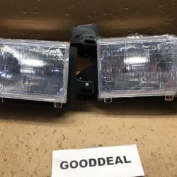 #OH161 FIT 1987-91 Ford F150 Bronco Chrome OE Style Halogen Head Light Headlights Pair Set
