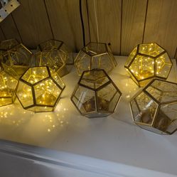 Gold And Glass Centerpiece Decorations