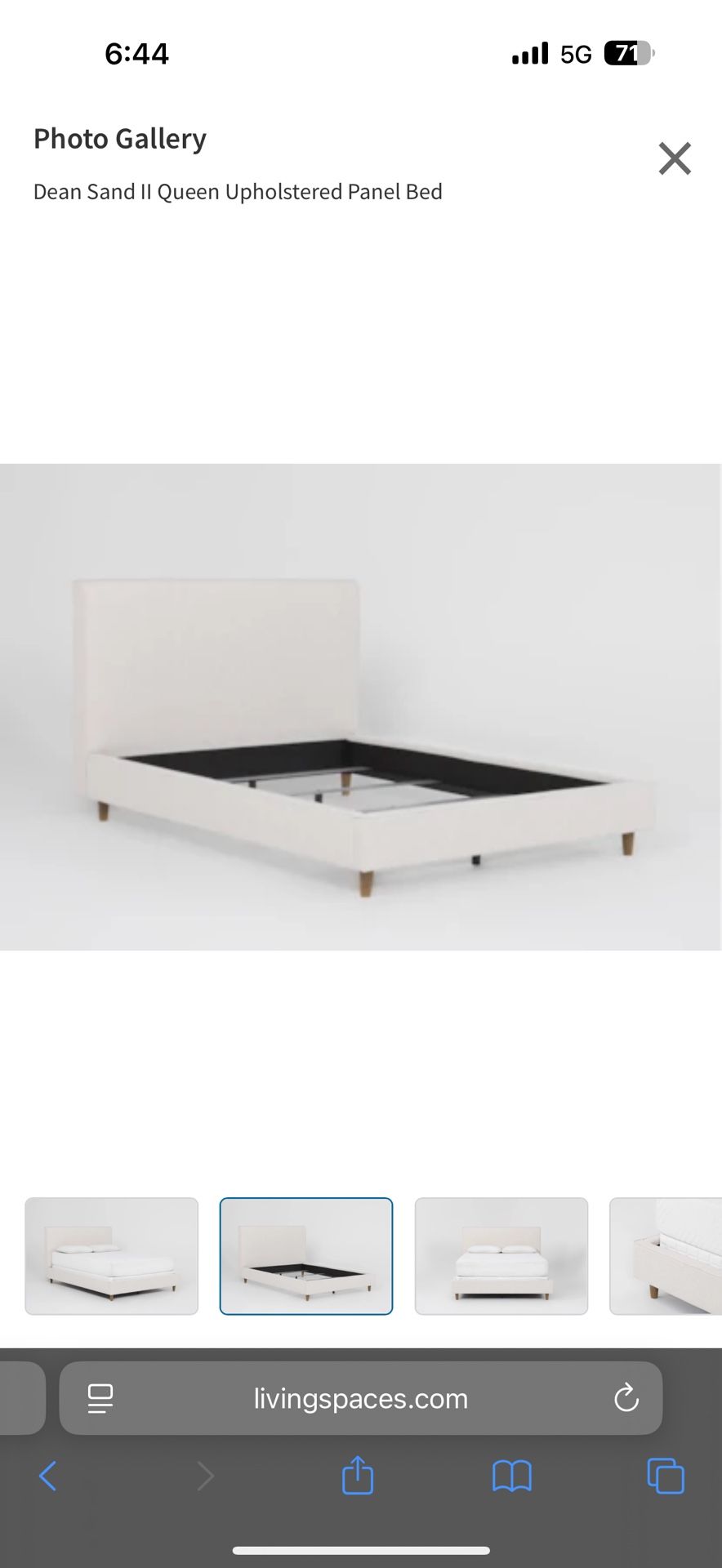 Living Spaces Dean Sand Bed Frame