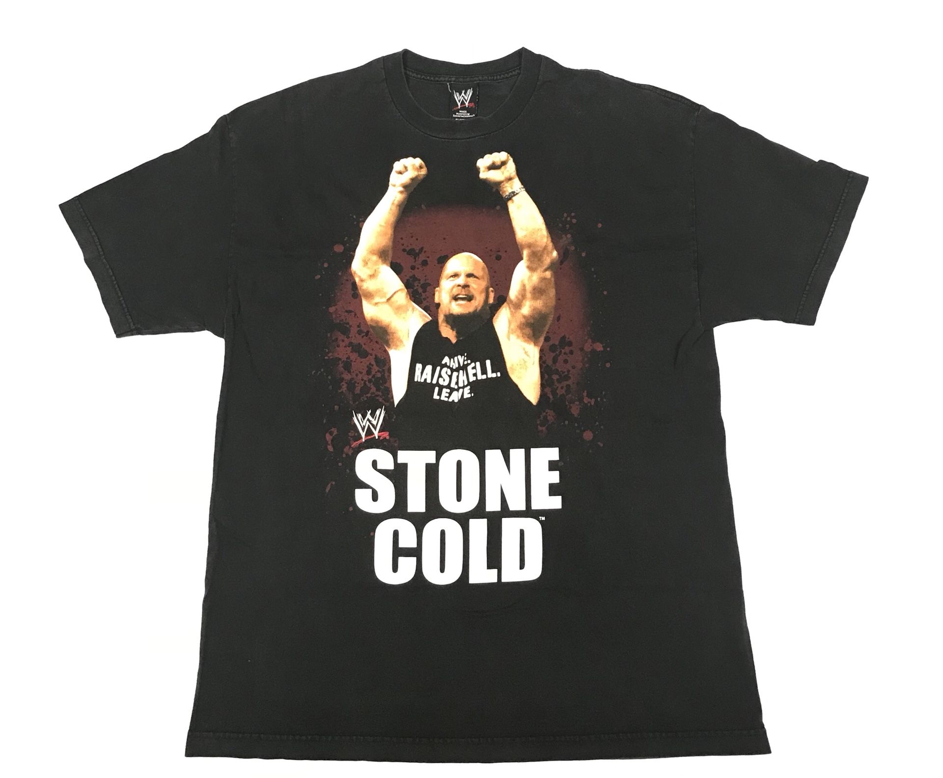 Vintage 90s WWF WWE Stone Cold Steve Austin Big Logo Double Side Rap Tee Shirt XL Supreme Bootleg Wrestling Bape Nike