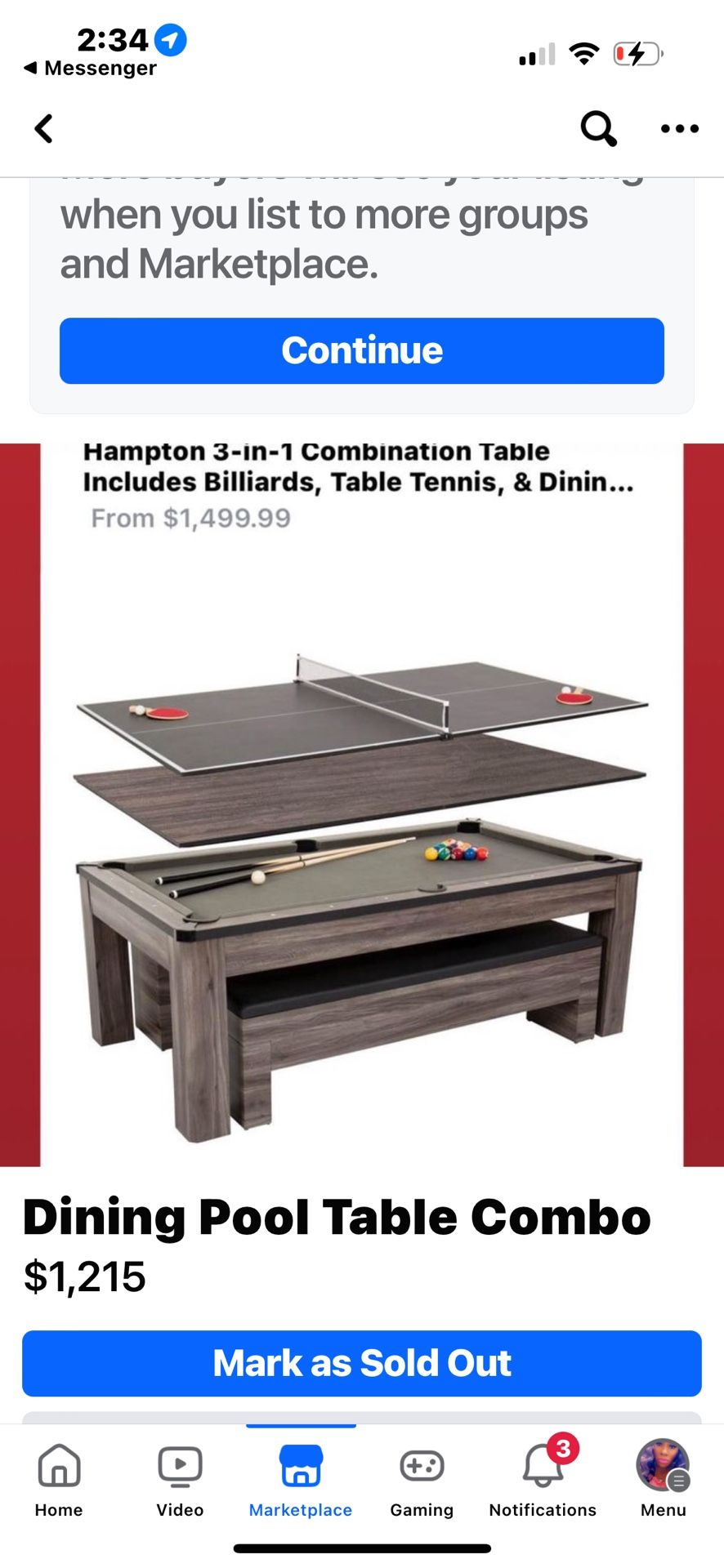 Dining Pool Table