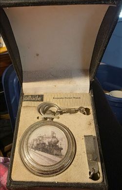 Vintage Allude Train Keepsake Pocket Watch