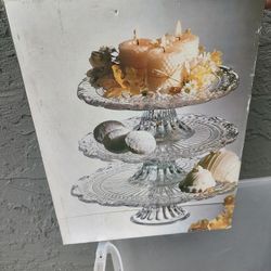 Three Tier Glass Dessert Display 