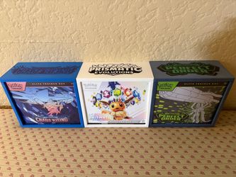 Pokemon Prismatic Evolutions, Chaos Rising Perfect Order with Acrylic Case Lot 3