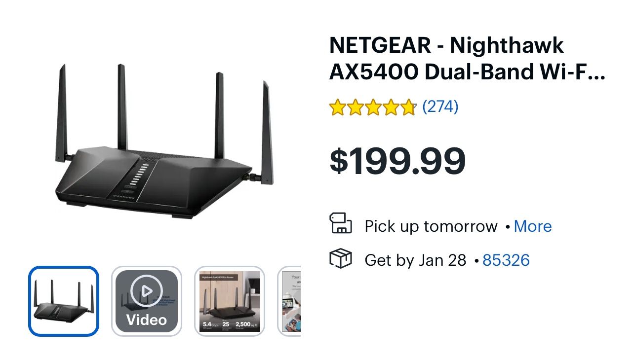 NETGEAR - Nighthawk AX5400 WiFi Router