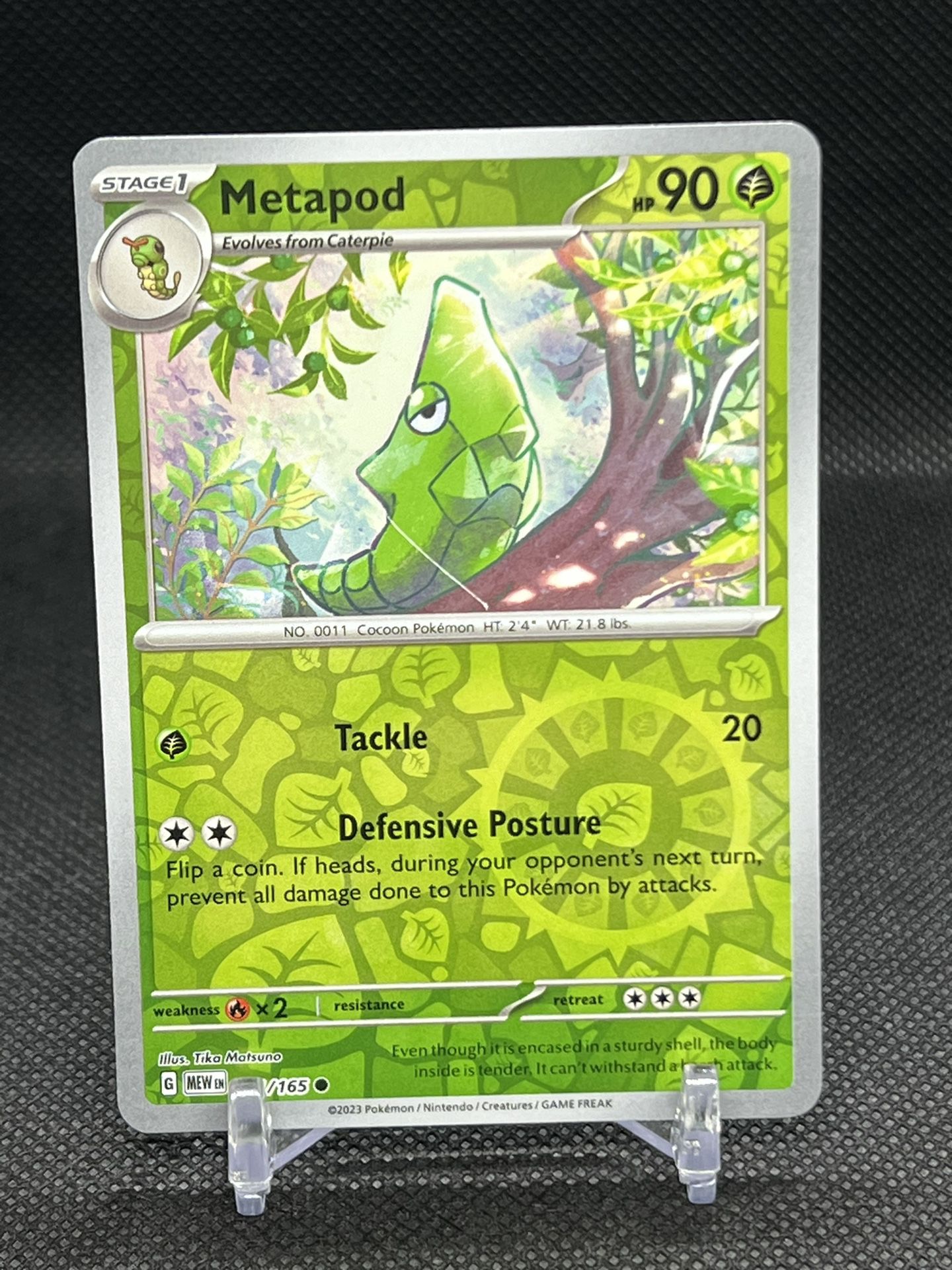 Pokémon TCG Metapod Reverse Holo 011/165 Near Mint 