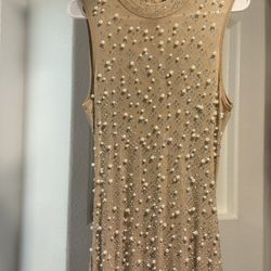 Dazzling Diamond Sleeveless Romper-Nude 