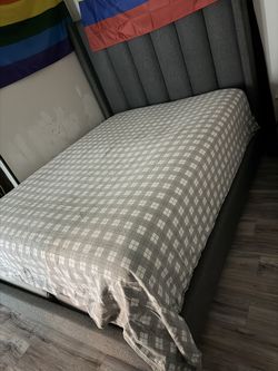 Queen Size Headboard and Box spring (Bed Not Included)