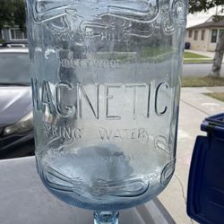 Magnetic Spring Water 5 Gallon Vintage Glass Bottle
