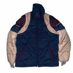 Weather Watcher Vintage - burgundy navy blue 2 in 1 Puffer Jacket  W/Hoodie Size 18 S/M   Measurements >  Pit to pit: 20in Length: 24in  #VintagePuffe