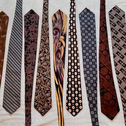 MENS 100% SILK TIES-FENZIA, SHILLITO'S, NORDSTROM, GEOFFREY BEENE & MORE-16 TIES