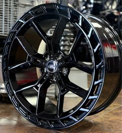 22” Gloss Black Offroad Style Wheels with All Terrain Tires fit Range Rover Defender Land Rover