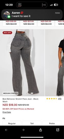 Fashion Nova Best Behavior Stretch Flare Jean