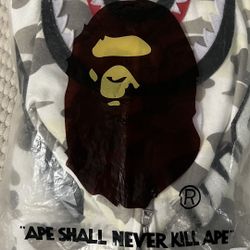 White Glow In The Dark Bape Hoodie