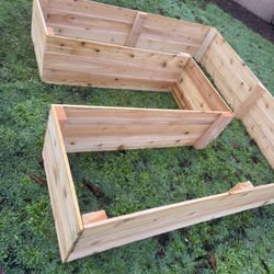 U Shaped Cedar Garden Box Planter Frame. 