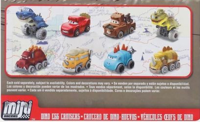 New Complete set of 8 Disney Pixar Cars Mini Racers On The Road Dino Egg Cruisers for sale $10 & UP